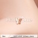 Rose Gold Dainty Butterfly Icon L-Shaped Nose Ring