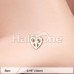 Rose Gold Dainty Peace Sign Heart Icon L-Shaped Nose Ring