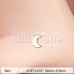 Rose Gold Dainty Crescent Moon Icon L-Shaped Nose Ring
