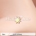 Golden Dainty Blazing Sun Icon L-Shaped Nose Ring