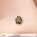 Golden Camellia Flower Filigree Icon L-Shaped Nose Ring