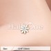 Golden Cutesy Daisy Flower Sparkle L-Shaped Nose Ring