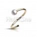 Golden Pearl Bead Bendable Nose Hoop