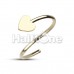 Golden Classic Heart Bendable Nose Hoop