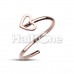 Rose Gold Heart Loop Bendable Nose Hoop