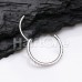 Side Facing Multi Gem Steel Seamless Hinged Clicker Nose Hoop