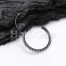 Black Side Facing Multi Gem Steel Seamless Hinged Clicker Nose Hoop