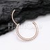 Rose Gold Side Facing Multi Gem Steel Seamless Hinged Clicker Nose Hoop