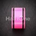 Neon Colored Acrylic No Flare Ear Gauge Plug