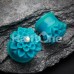 Charming Chrysanthemum Flower Single Flared Ear Gauge Plug