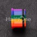 Rainbow Stripe Single Flared Ear Gauge Plug