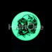 Glow in the Dark Rose Sugar Skull Single Flared Ear Gauge Plug