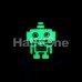 Glow in the Dark Robot Single Flared Ear Gauge Plug