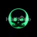 Glow in the Dark Skull Mustache Single Flared Ear Gauge Plug