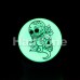 Glow in the Dark Floral Sugar Skull Single Flared Ear Gauge Plug