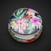 Hawaiian Flower Print Acrylic UV Double Flared Ear Gauge Plug
