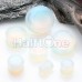 Faceted Opalite Stone Double Flared Ear Gauge Plug