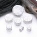 White Howlite Stone Double Flared Ear Gauge Plug