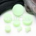 Glow in the Dark Solid Silicone Ear Double Flared Plug