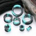 Dark Galaxy Flexible Silicone Double Flared Ear Gauge Tunnel Plug