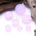 Blooming Rose Lavender Opalite Double Flared Ear Gauge Plug