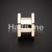 Gold PVD Hexa Bolt Screw-Fit Ear Gauge Tunnel Plug Gold PVD Hexa Bolt Screw-Fit Ear Gauge Tunnel Plug