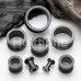 Matte Black Steel Screw-Fit Ear Gauge Tunnel Plug