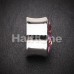 Hollow Magnum CZ Press Fit Double Flared Ear Gauge Plug