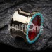 Golden Sparkle Turquoise Ear Gauge Plug Golden Sparkle Turquoise Ear Gauge Plug