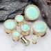Golden Mint Opal Elegance Multi-Gem Ear Gauge Plug