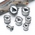 Poe The Raven Cameo Steel Ear Gauge Plug