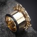 Golden Fliigree Ornate Single Flared Tunnel Plug 