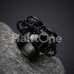 Blackline Floral Filigree Single Flared Tunnel Plug