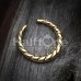 Golden Rope Textured Septum Retainer Ring