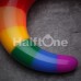 Rainbow Stripes Acrylic Ear Gauge Buffalo Taper