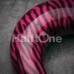 Retro Zebra Stripes Acrylic Ear Gauge Buffalo Taper