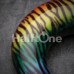 Retro Zebra Stripes Acrylic Ear Gauge Buffalo Taper