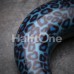Retro Leopard Acrylic Ear Gauge Buffalo Taper