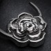 Rose Blossom Steel Ear Gauge Hanging Taper 