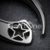Star Fin Steel Ear Gauge Hanging Taper 