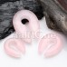 Rose Quartz Stone Keyhole Ear Weight Gauge Hanger