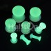 Heather Purple Acrylic Glow in the Dark Single Flared Ear Gauge Plug