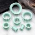 Seafoam Green Ultra Thin Flexible Silicone Ear Skin Double Flared Tunnel