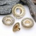 Golden Brass Afghan Filigree Ear Gauge Tunnel Plug