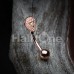 Rose Gold Aria Sparkle Teardrop Curved Barbell Eyebrow Ring