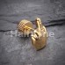 Golden Middle FU Finger Steel Fake Plug 