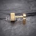 Golden Lovely Heart Steel Fake Plug 