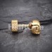 Golden Death Skull Steel Fake Plug 