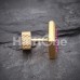Golden Square Multi-Sprinkle Dot Multi Gem Steel Fake Plug 