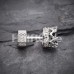 Tiara Crown Prong Sparkle Steel Fake Plug 
